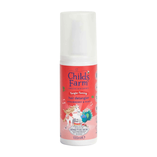 Childs Farm Tangle Taming Hair Detangler Spray, Heat Styling Protector, Strawberry and Mint, Children, Kids, 100ml - Adenzo Comfies