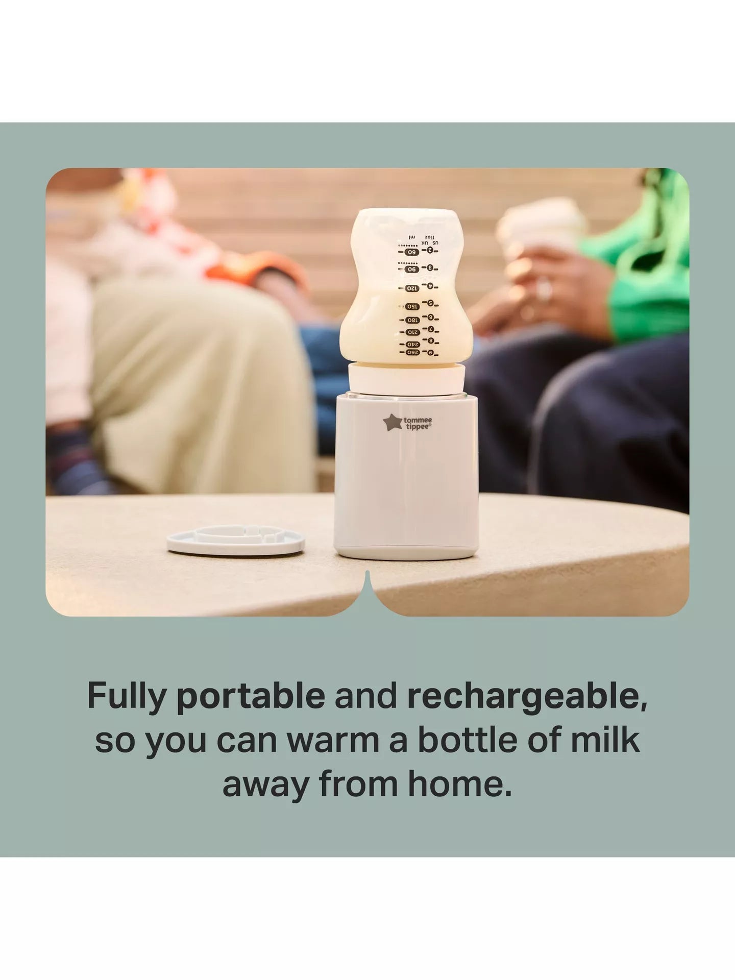 Tommee Tippee Baby Bottle Warmer - LetsGo Portable Solution for On-the-Go Feeding - Adenzo Comfies