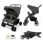 Neobreez DUADX Sibling/Twin/Double Side by Side Baby Toddler Stroller,Compact Baby Trolley Pushchair,Waterproof UPF 50+ Canopy,0 - 3yrs, up to 30kg - Adenzo Comfies