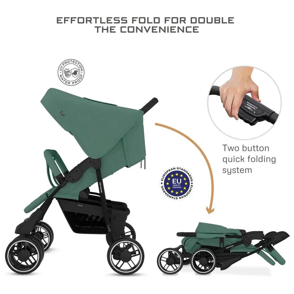 Neobreez DUADX Sibling/Twin/Double Side by Side Baby Toddler Stroller,Compact Baby Trolley Pushchair,Waterproof UPF 50+ Canopy,0 - 3yrs, up to 30kg - Adenzo Comfies