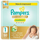 Pampers Premium Care Ultimate Comfort Taped Diapers Size 1 (2–5kg) – Aloe Vera & Vitamin E, 1000 Leak Locks, 50 Pieces - Adenzo Comfies