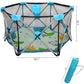 Cool baby - Hexagon Safety Playpen Portable Foldable Mesh Playard Infants Baby Toodler Animals Fence w/Travel Bag Nursery Furniture For Indoor Outdoor - Dark Blue/red - Adenzo Comfies