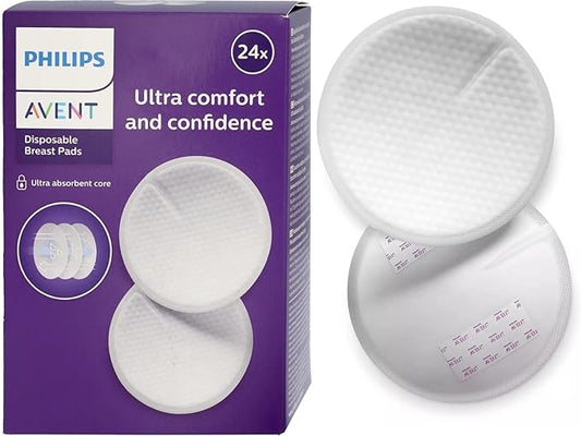 Philips AVENT DISPOSABLE BREASTPAD, 24PCS | No.1 Brand Recommended by Moms Worldwide