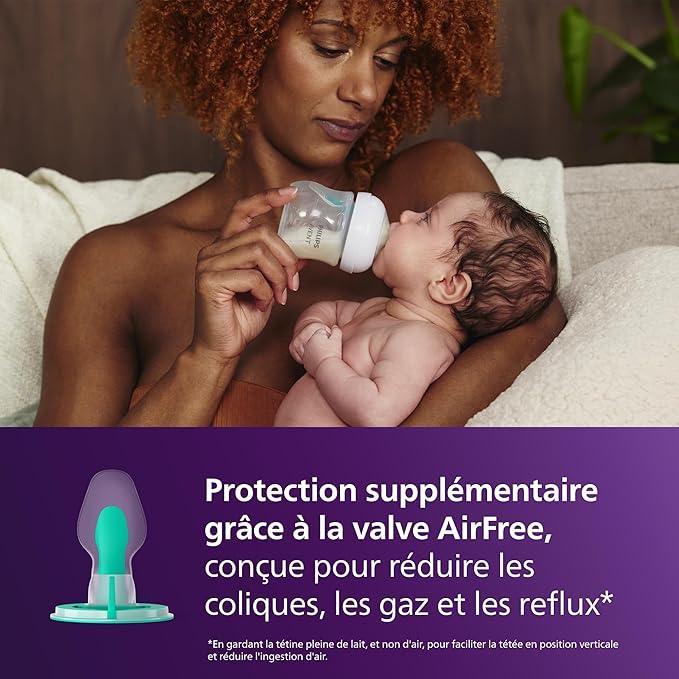 Philips AVENT Natural Response Bottle 125 ml with AirFree Valve, BPA - Free, for Babies 0 Months+ (Model SCY670/01) - Adenzo Comfies