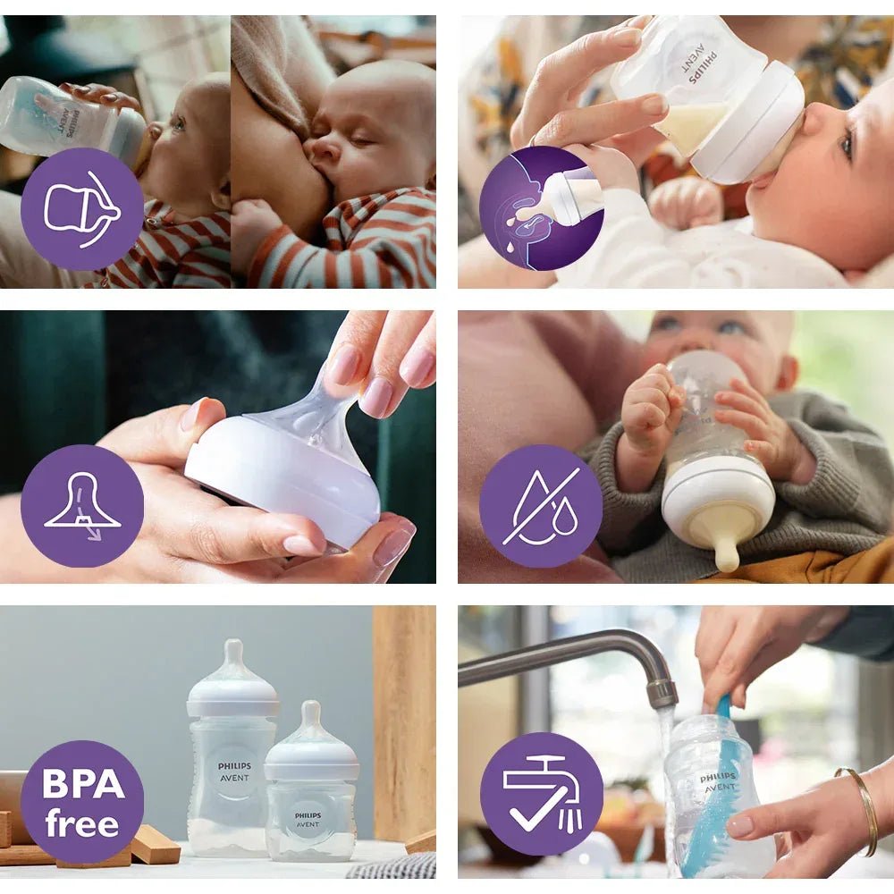 Philips AVENT Natural Response Newborn Starter Set SCD837/12 – Complete Baby Feeding Essentials with Anti - Colic Bottles, Natural Response Nipples, and Soothing Pacifiers for 0m+ Infants - Adenzo Comfies