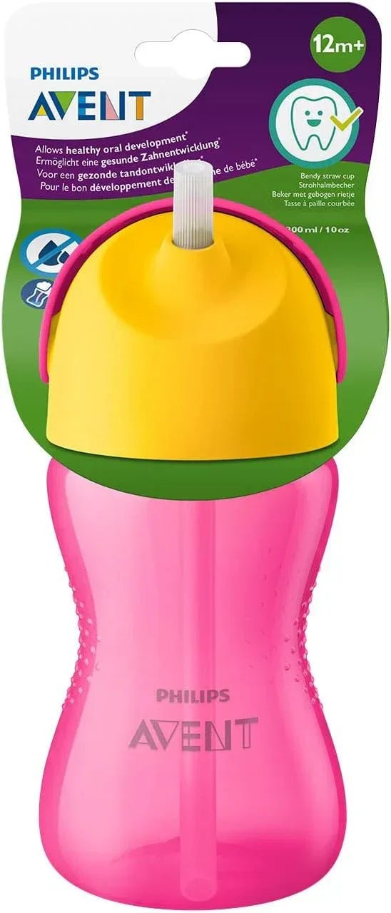 Philips AVENT SCF798/02 Straw Cup for Toddlers and Kids, Spill - Proof, BPA - Free, Easy - to - Clean, Pink, 300ml, Pack of 1 - Adenzo Comfies