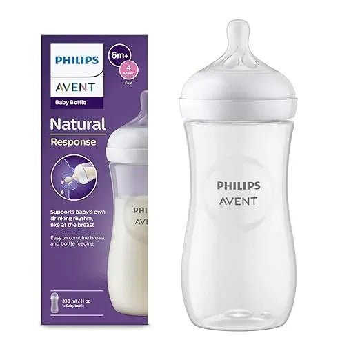 Philips Avent Baby Bottle Natural Response – 330 ml, BPA - Free, Suitable for Babies 3 Months+ (Model SCY906/01) - Adenzo Comfies