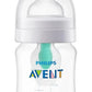 Philips Avent Anti - Colic Baby Bottle with AirFree Vent, 4oz, with Flow 1 Nipples, 0m+, 1Pk, Clear, SCY701/91 - Adenzo Comfies