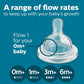 Philips Avent Anti - Colic Baby Bottle with AirFree Vent, 4oz, with Flow 1 Nipples, 0m+, 1Pk, Clear, SCY701/91 - Adenzo Comfies