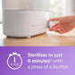 Philips AVENT Microwave Steam Sterilizer/ Advanced Electric Steam for Baby Bottles, Pacifiers, Cups and More, SCF281/05 | SCF291/00