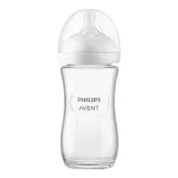 Philips Avent Babyflasche Natural Response aus Glas - 120 ml/240ml Babyflasche, BPA - frei für neugeborene Babys ab 0 Monaten (Modell SCY930/01 and SCY933/01 ) - Adenzo Comfies