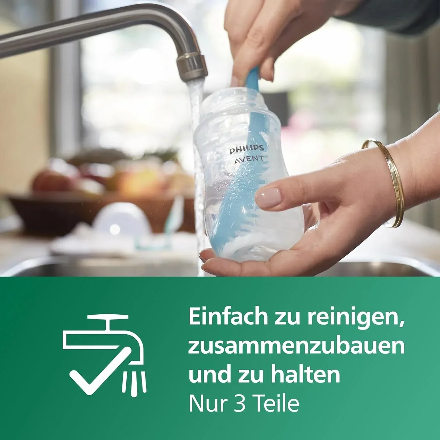 Philips Avent Babyflasche Natural Response aus Glas - 120 ml/240ml Babyflasche, BPA - frei für neugeborene Babys ab 0 Monaten (Modell SCY930/01 and SCY933/01 ) - Adenzo Comfies