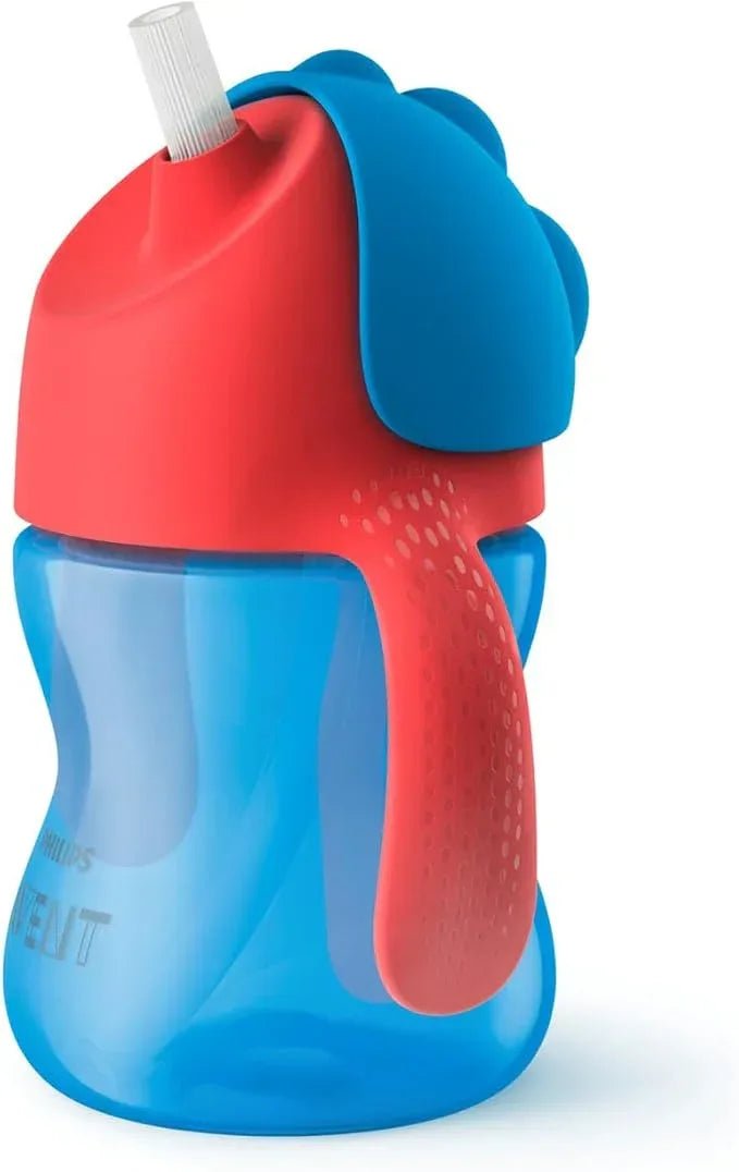 Philips Avent Bendy Straw Cup with Handles, 200ml, SCF796/00, Purple/Green or Red/Blue - Adenzo Comfies