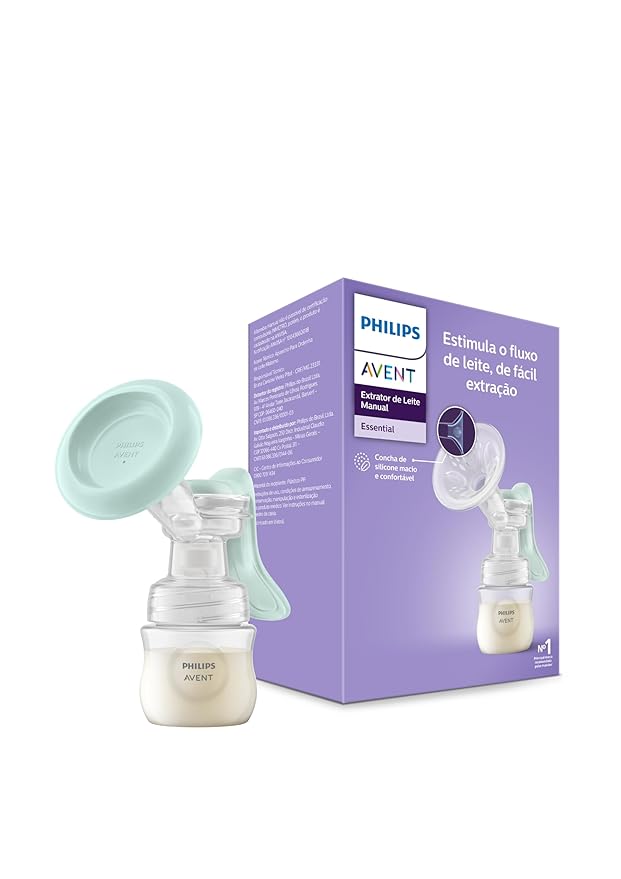 Philips Avent Essential Manual Breast pump SCF417/11 | Easy Silicone massage cushion & Ergonomic handle, Soft & Gentle, BPA Free