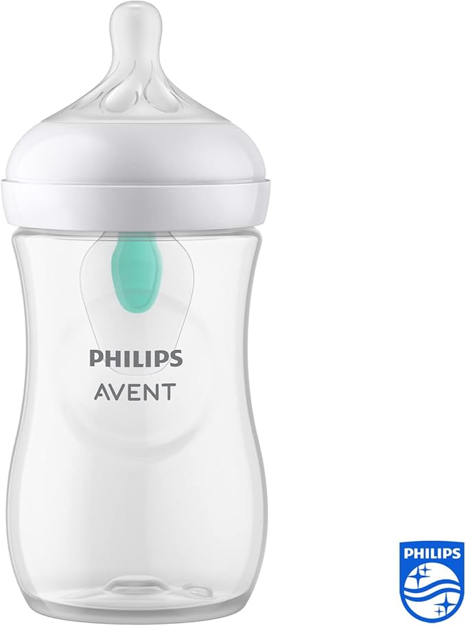 Philips Avent Natural Response Baby Bottle - 260ml Baby Milk Bottle with AirFree Vent, BPA Free for Newborn Babies Aged 3-6 Months (Model SCY673/01)