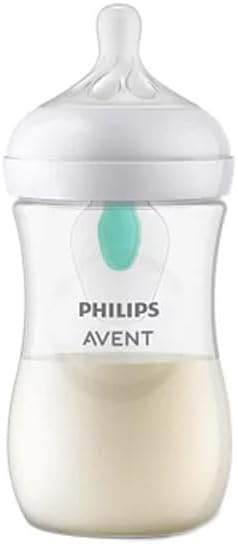 Philips Avent Natural Response Baby Bottle - 260ml Baby Milk Bottle with AirFree Vent, BPA Free for Newborn Babies Aged 3-6 Months (Model SCY673/01)
