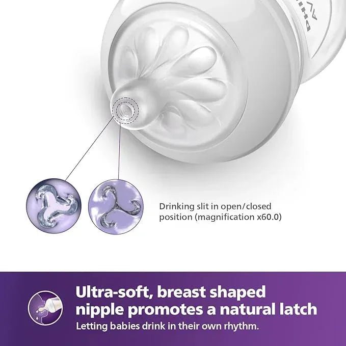 Philips Avent Natural Response Plastic Baby Bottle - 330Ml Pack of 2 |Baby Milk Bottle |Bpa Free for Babies with 3M+ Teat (SCY906/02) - Adenzo Comfies