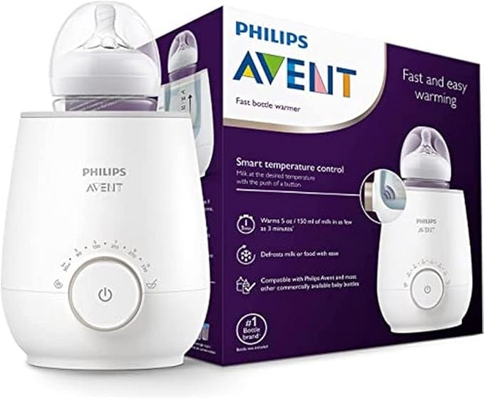Philips Avent Premium Quick Bottle Warmer with Intelligent Temperature Control, Water Bath Technology, Automatic Shut-Off