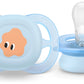 Philips AVENT SCF075/06 Ultra Soft Soother, Orthodontic Pacifier for Babies, Comfortable Silicone Nipple, BPA-Free, Suitable 0–2 Months, Pack of 2