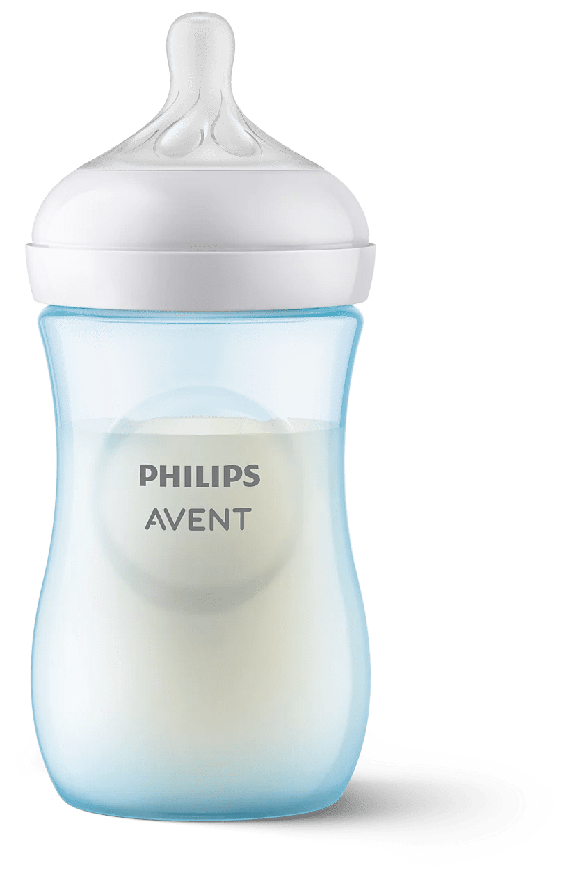 Philips Avent Natural Response Baby Bottle SCY903/21 – Pastel Blue, 260ml (9oz), BPA‑Free - Adenzo Comfies