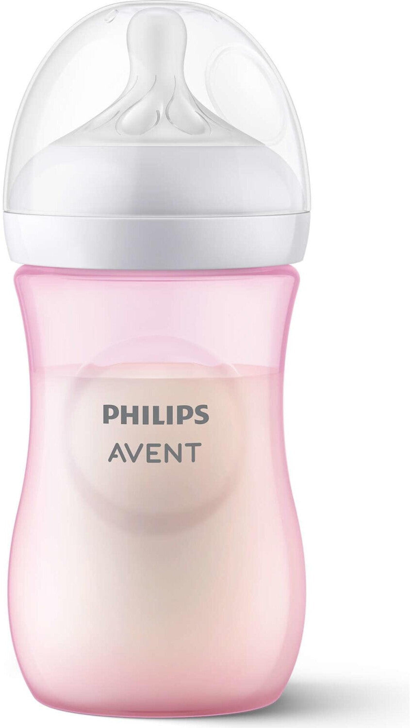 Philips Avent Natural Response 3.0 Baby Feeding Bottle  Ideal for 1 months+| Natural Response Technology Mimics Breastfeeding | Uniquely Designed Nipple releases milk only when baby drinks | Pack of 1 | Pink | SCY903/11