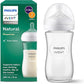 Philips Avent Natural Response Glass Baby Bottle - 240ml Baby Milk Bottle, BPA Free for Newbown Babies 1 Month+ (Model SCY933/01)