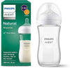 Philips Avent Natural Response Glass Baby Bottle - 240ml Baby Milk Bottle, BPA Free for Newbown Babies 1 Month+ (Model SCY933/01) - Adenzo Comfies