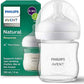 Philips Avent Natural Response Glass Baby Bottle - 240ml Baby Milk Bottle, BPA Free for Newbown Babies 1 Month+ (Model SCY933/01) - Adenzo Comfies