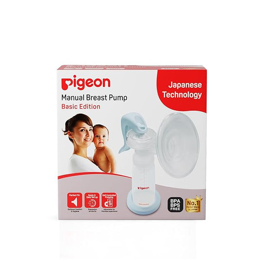 Pigeon Manual Breast Pump Basic Edition| Comfortable, Portable & Easy to Use | Gentle Suction for Breastfeeding Mothers