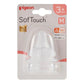 Pigeon SofTouch Nursing Bottle Nipples (WN3) – 2pcs, Sizes S/M/L/LL - Adenzo Comfies