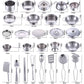 Mini Kitchen Utensils Toy Set for Kids – Stainless Steel Pretend Play Cooking Set for Girls & Boys