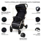 Neobreez THETA Auto Fold Self Stand Travel Baby Toddler Stroller, Compact Pushchair,Waterproof UPF 50+ Canopy,Gift &Cotton Bag,Phone Holder,Toy Strap,Reflective Stickers,0-4yrs,22kg.