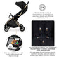 Neobreez THETA Auto Fold Self Stand Travel Baby Toddler Stroller, Compact Pushchair,Waterproof UPF 50+ Canopy,Gift &Cotton Bag,Phone Holder,Toy Strap,Reflective Stickers,0-4yrs,22kg.
