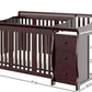 4 - in - 1 Convertible Baby Crib & Changer, Crib Changer With Drawers, Adjustable Mattress Height & Toddler Bed Conversion - Adenzo Comfies