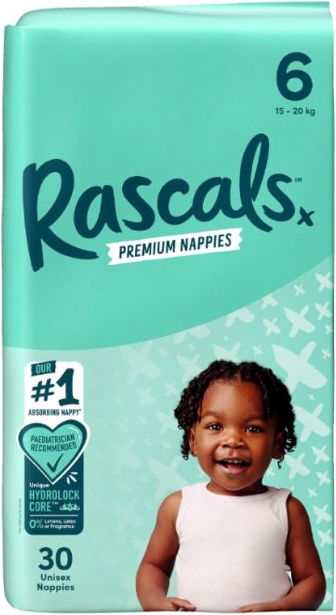 Rascals Premium Baby Diapers - Comfortable & Leak-Proof Newborn Diaper for Babies 3-5 kg - Soft & Gentle Diapers Size 1 - Pack of 54 Count