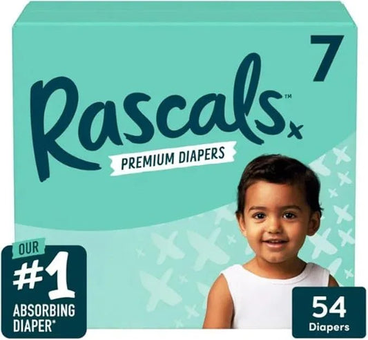 Rascals Premium Baby Diapers - Comfortable & Leak - Proof Diaper for Babies - Soft & Gentle Diapers Size 1 to size 7 - Jumbo Box - Adenzo Comfies