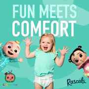 Rascals Cocomelon Edition Training Diaper Pants , Jumbo Pack, Size 5, 13-18 kg, 48 Count.