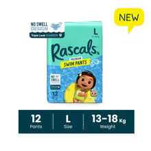 Rascals Cocomelon Premium Baby Swimming Diaper Pants - Advanced Leak Protection Swimming Diaper Pants For Little Swimmers - Extra Stretchy Waistband Swim Pants Large Pack of 12.