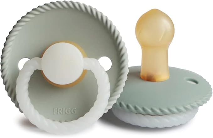 FRIGG Rope Round Latex Pacifier – Sage Night (Size 1 & Size 2)