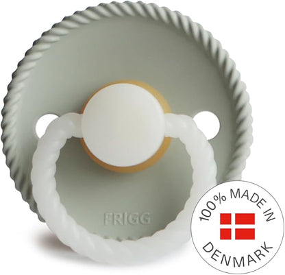 FRIGG Rope Round Latex Pacifier – Sage Night (Size 1 & Size 2)