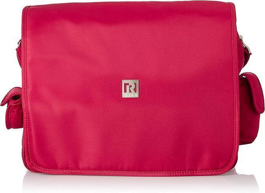 Ryco Deluxe Messenger Diaper Bag – Insulated Bottle Pocket, Multi - Compartment Organizer & Padded Changing Mat – Lightweight, Stylish & Durable – Red - Adenzo Comfies
