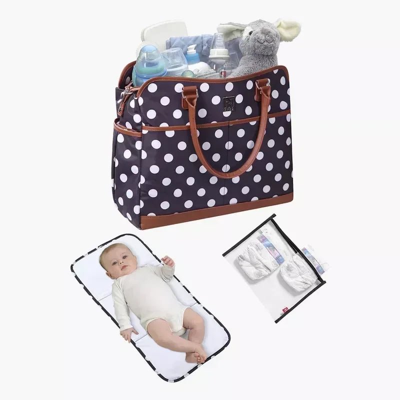 Ryco Printed Baby Nursing Diaper Bag – Multi - Function Tote with Changing Mat, Piece of 1 - Adenzo Comfies