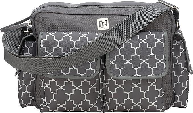 Ryco Willow Premium Baby Nursery Diaper Bag – Stylish Grey Large Capacity Tote Backpack with Changing Mat, Size L, Piece of 1 - Adenzo Comfies