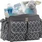 Ryco Willow Premium Baby Nursery Diaper Bag – Stylish Grey Large Capacity Tote Backpack with Changing Mat, Size L, Piece of 1 - Adenzo Comfies