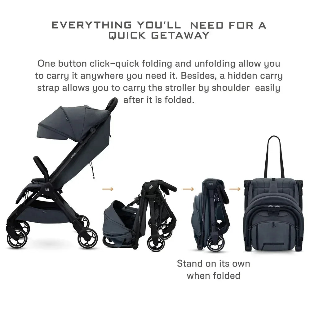 Neobreez DECA Lightweight Cabin - Approved Baby Stroller – One - Hand Fold, UPF 50+ Waterproof Canopy, Travel - Friendly Compact Pushchair (0–4 Years, up to 22kg) - Adenzo Comfies