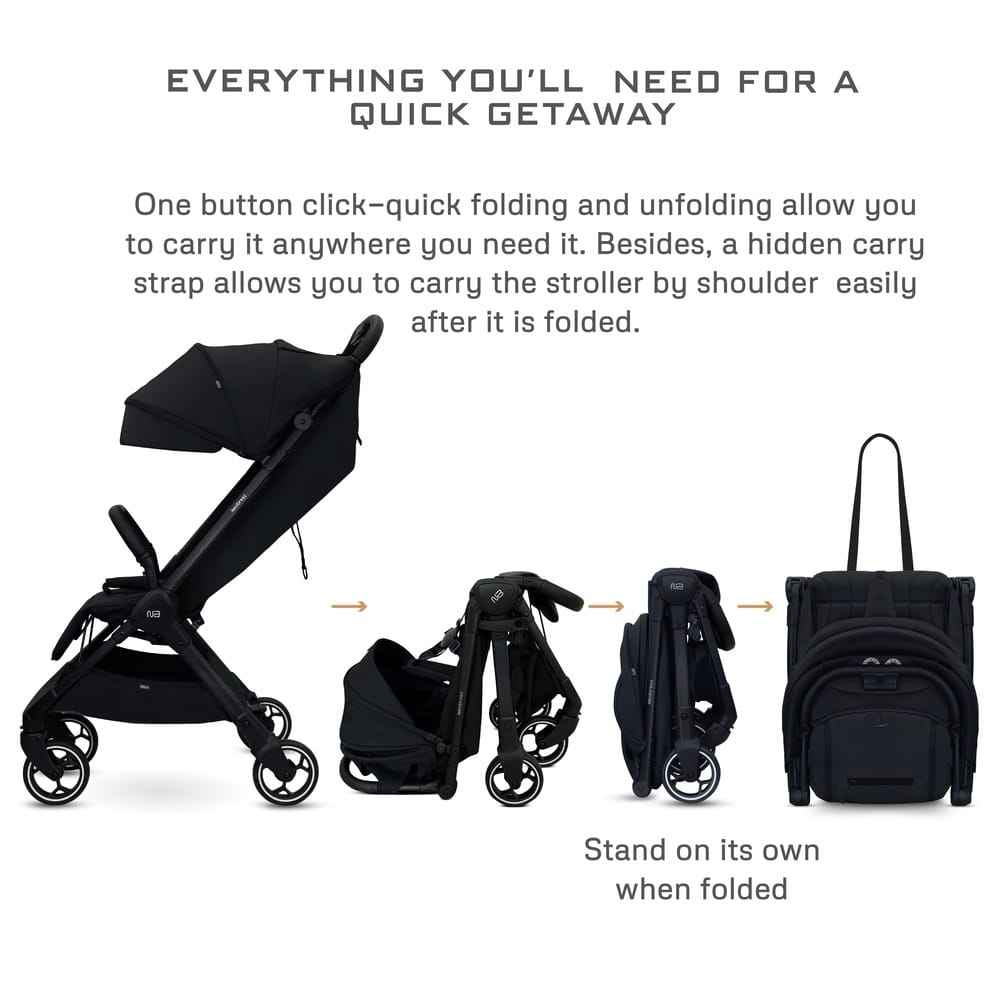 Neobreez  Lightweight Cabin Stroller, 0-4 Years, 22kg Capacity, Lie-Flat, Compact Fold, Hand Luggage, Large Basket, Gift Bag with Phone & Toy Holder, Reflective sticker, UV/Waterproof, Ventilated.