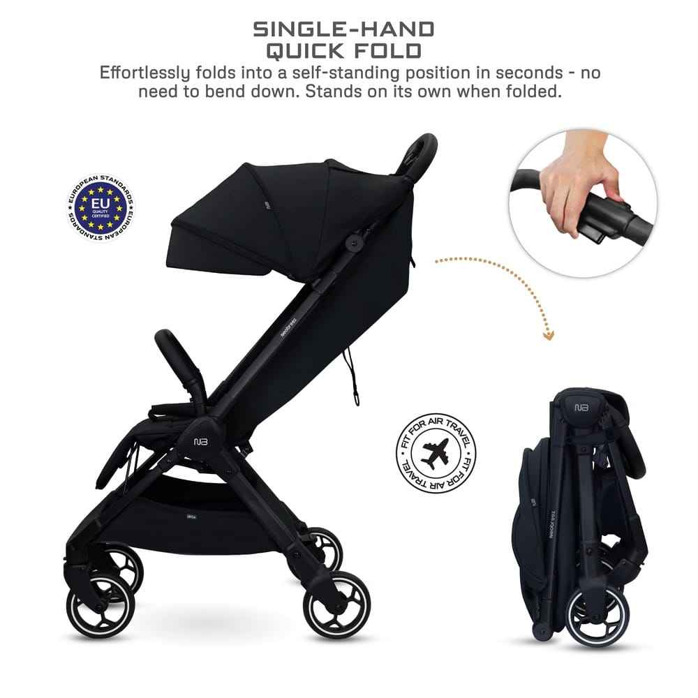 Neobreez  Lightweight Cabin Stroller, 0-4 Years, 22kg Capacity, Lie-Flat, Compact Fold, Hand Luggage, Large Basket, Gift Bag with Phone & Toy Holder, Reflective sticker, UV/Waterproof, Ventilated.
