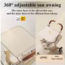 Baby Stroller Foldable Travel Umbrella Cart Lightweight & Compact Reclining Pocket Stroller with Canopy for Babies