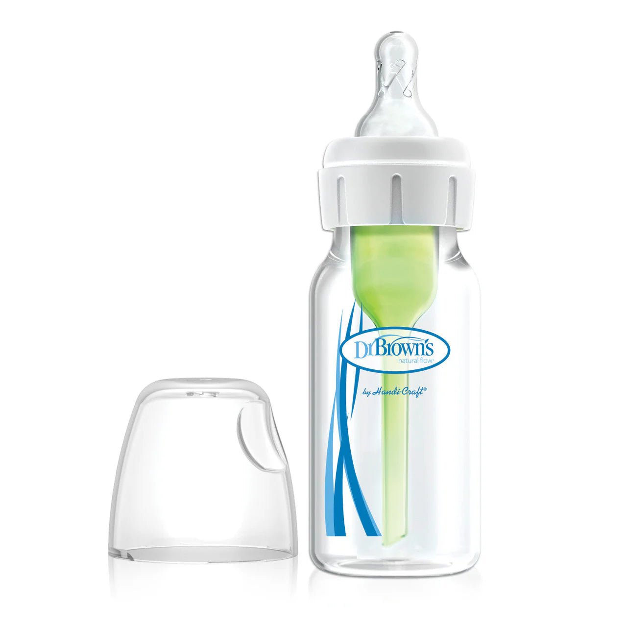 Dr Brown's Natural Flow Options + Narrow Baby Bottle, 120 ml, Pack of 1 - Adenzo Comfies