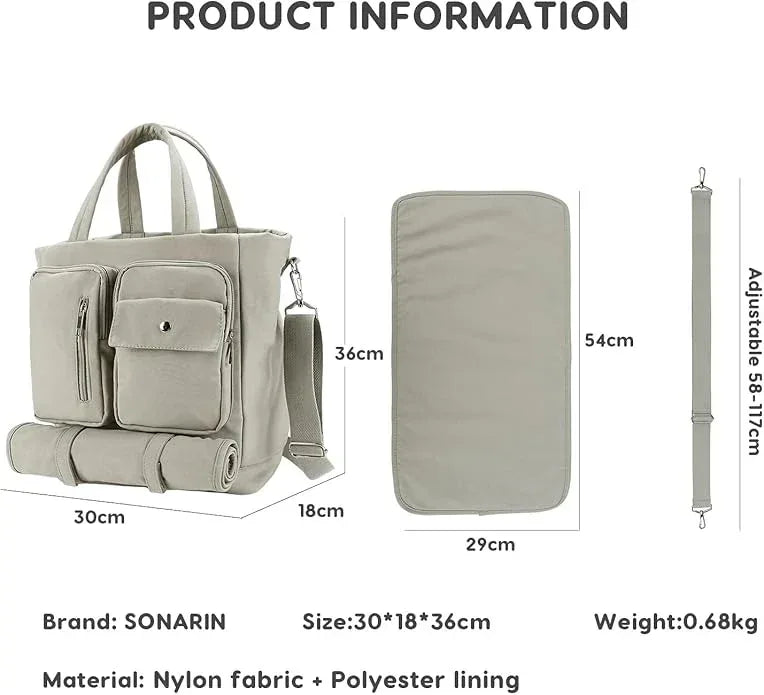 MOMIGO Diaper Bag Tote - Nappy Changing Bags Multifunction Travel Camping Picnic Tote Bag - Adenzo Comfies
